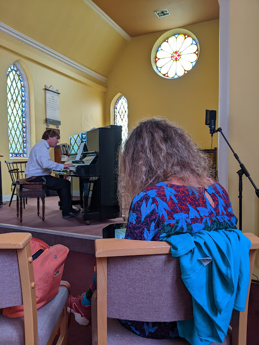 Fiona at concert rehearsal